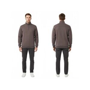 R&R Outdoors Pullover Sweatshirt Quarter Zip Mock Neck